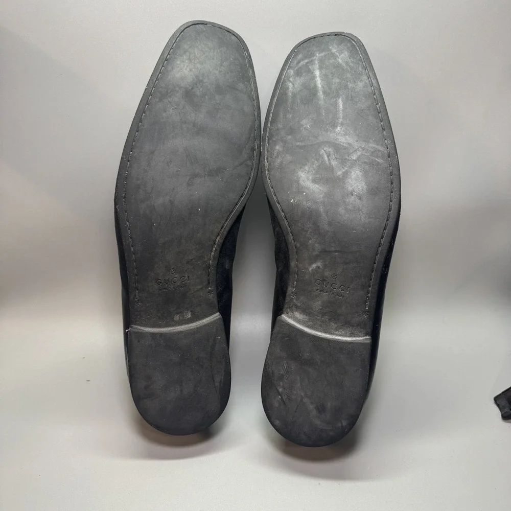 GUCCI Men's Black Florence Leather dress shoes loafers Italy Size‎ 11 -US